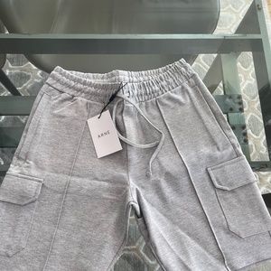 Arne interlock jersey cargo shorts NWT